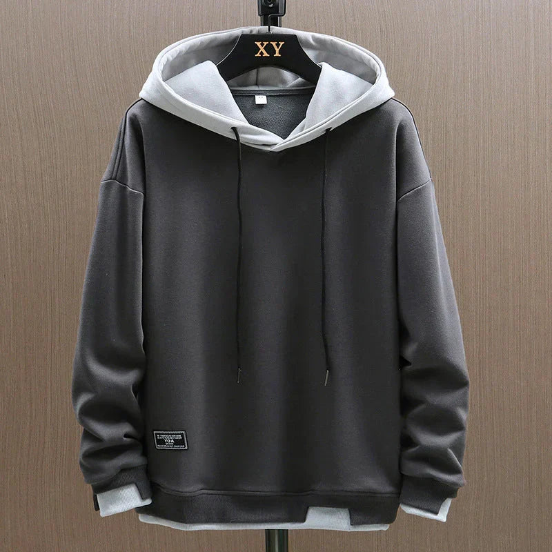 Men's Black Hoodie in Grey