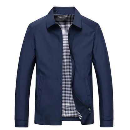 Men's Long Sleeve Winter Coat in Blue