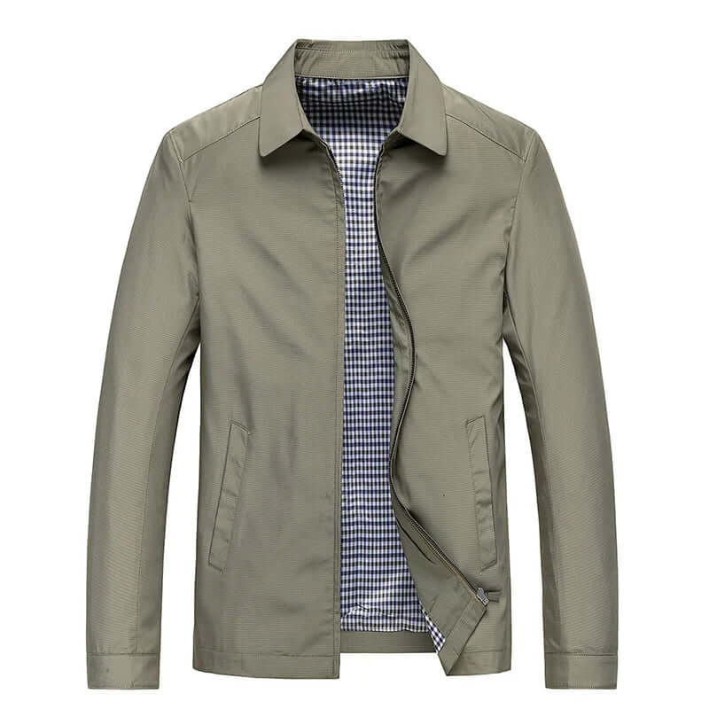 Men's Long Sleeve Winter Coat in Khaki