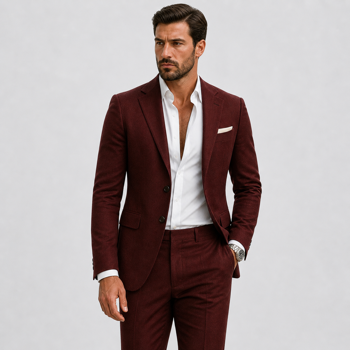 Men's Slim Fit Two Piece Set view 10