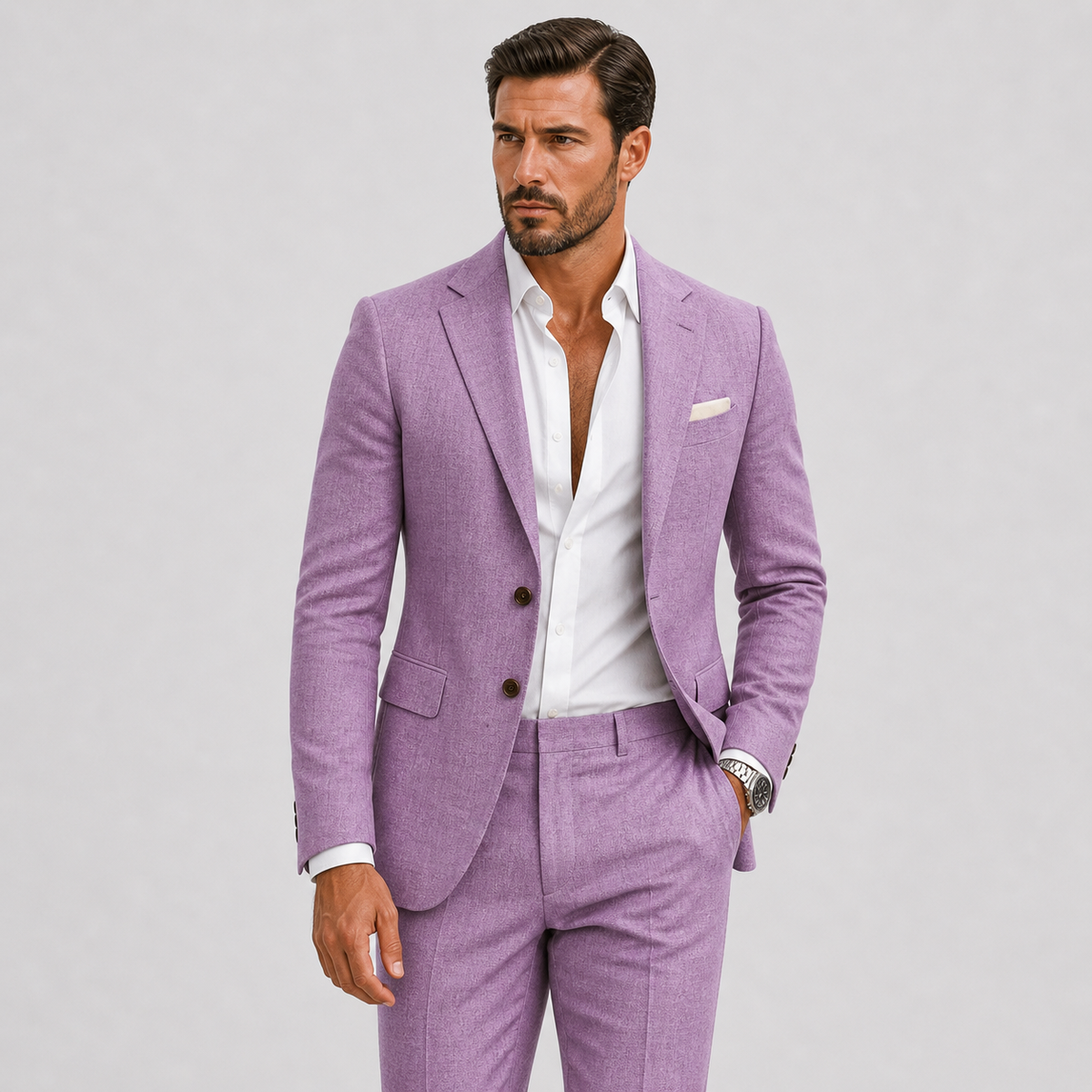 Men's Slim Fit Two Piece Set view 11