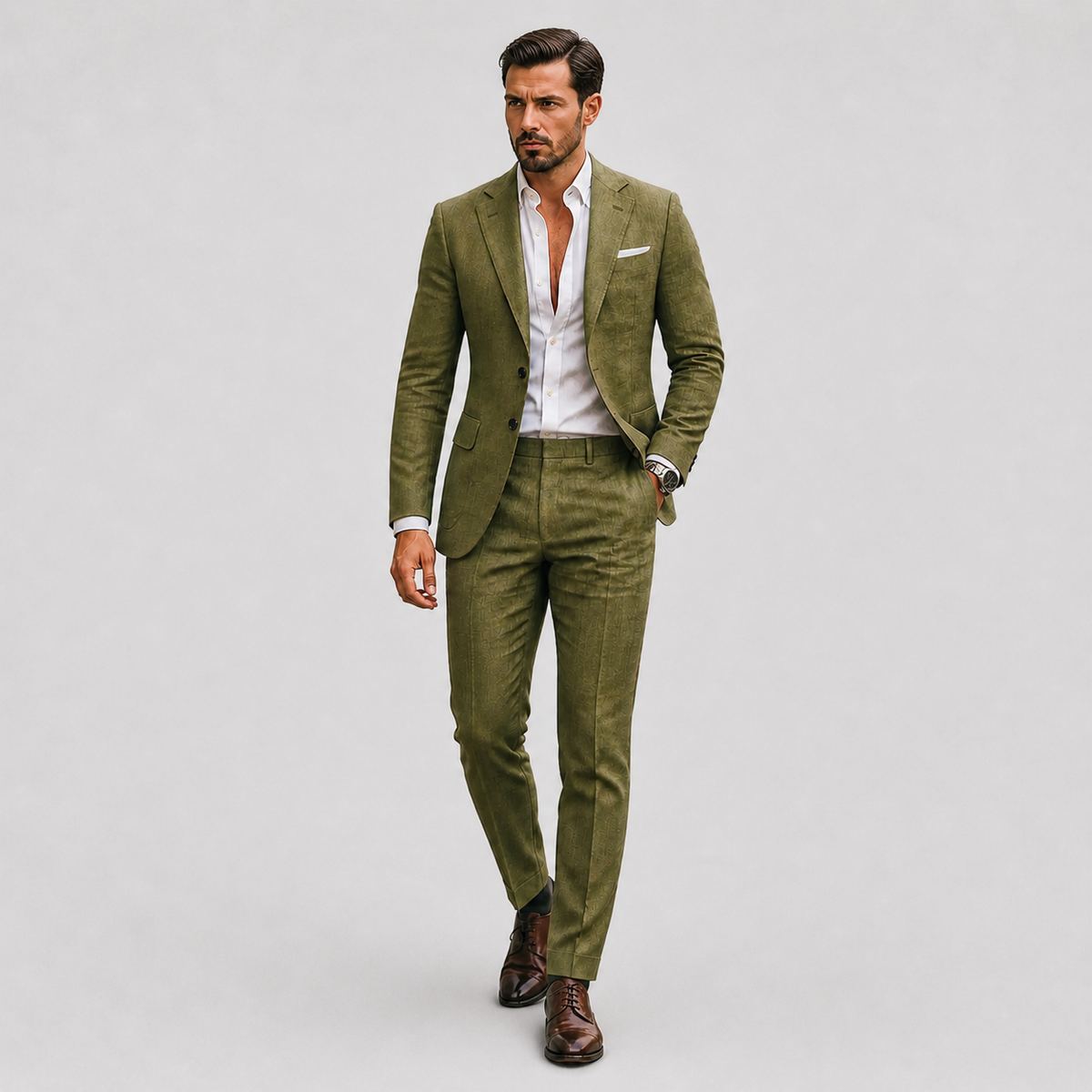 Men's Slim Fit Two Piece Set view 2