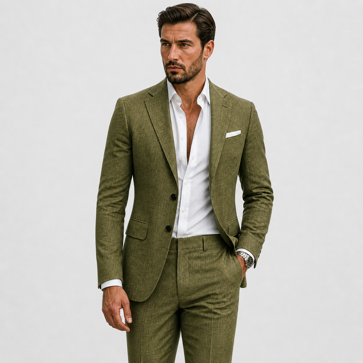 Men's Slim Fit Two Piece Set view 4