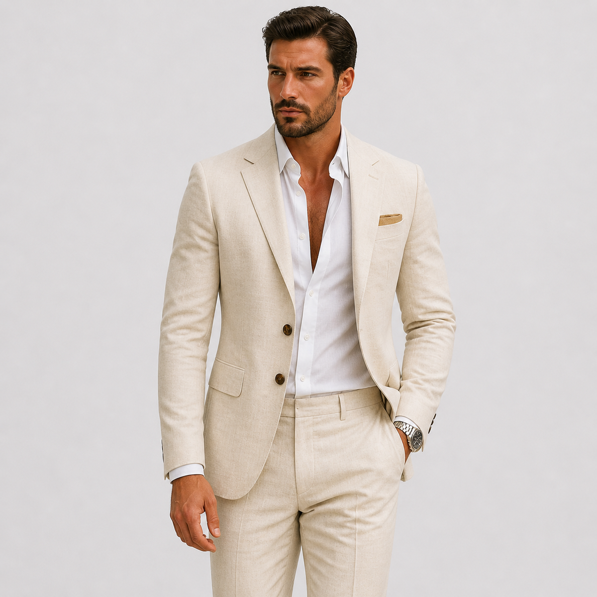 Men's Slim Fit Two Piece Set view 6