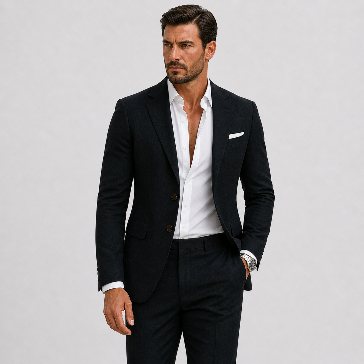 Men's Slim Fit Two Piece Set view 9