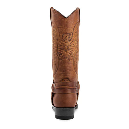 Men's Brown Square Toe Ankle Boots