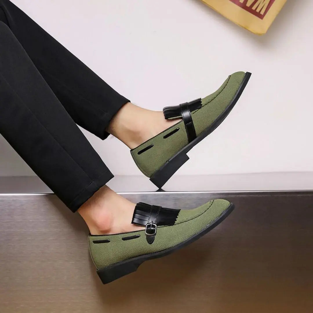 Men's Olive Green Loafers