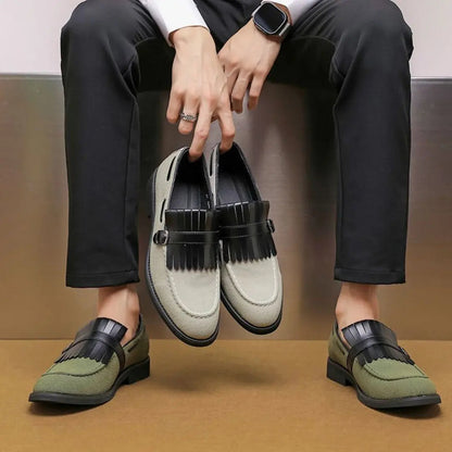 Men's Olive Green Loafers