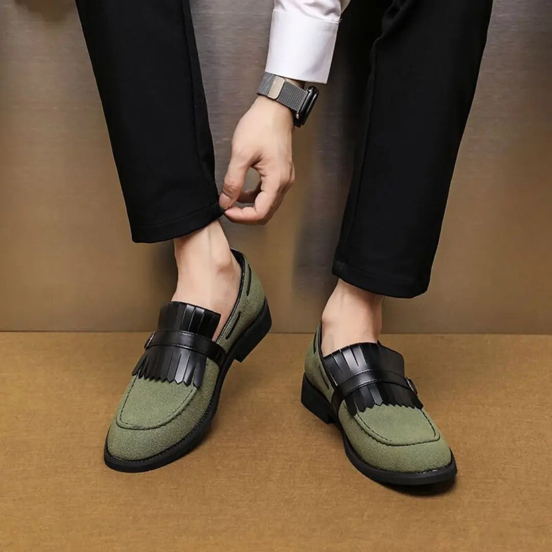 Men's Olive Green Loafers