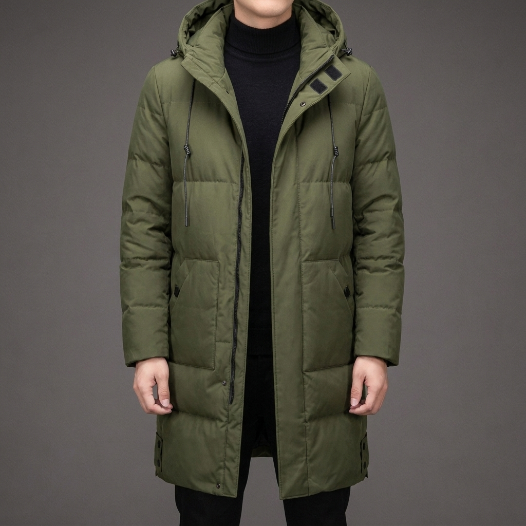 Men's Hooded Multi Pocket Puffer Jacket