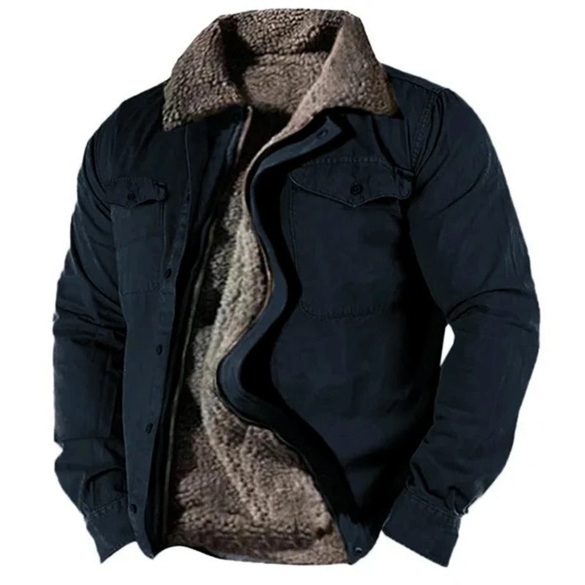 Men's Navy Blue Winter Coat in Navy Blue