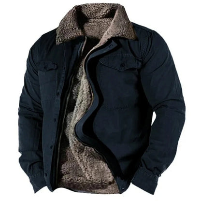Men's Navy Blue Winter Coat in Navy Blue