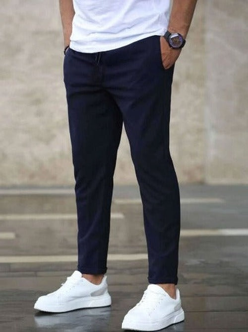 Men's Slim Fit Drawstring Trousers