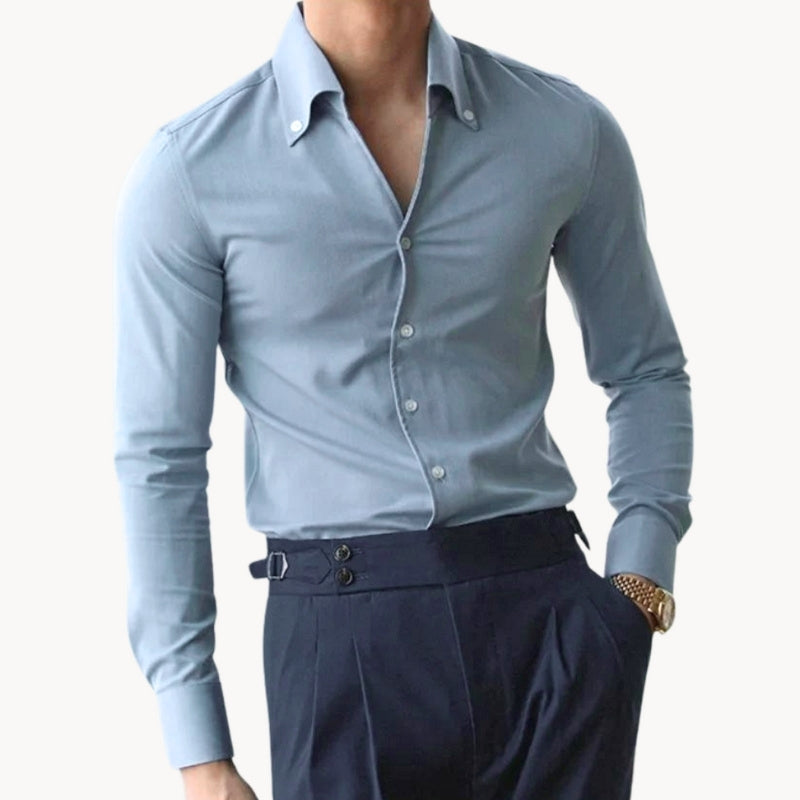 Men's Slim Fit Long Sleeve Shirt
