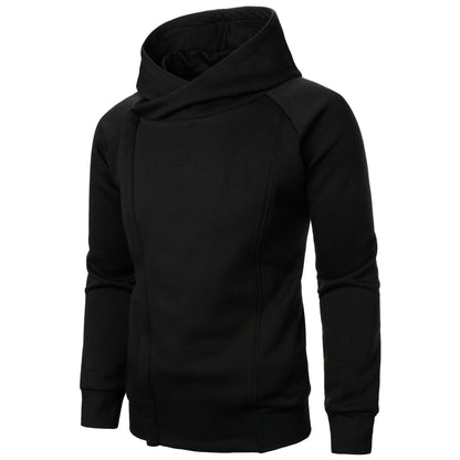 Men's Knitted Zip Up Patch Pocket Hoodie