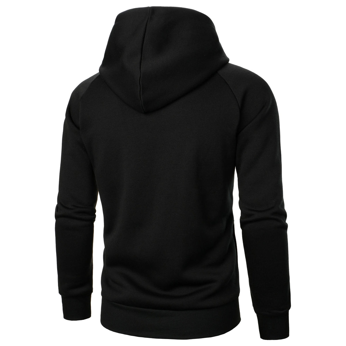 Men's Knitted Zip Up Patch Pocket Hoodie