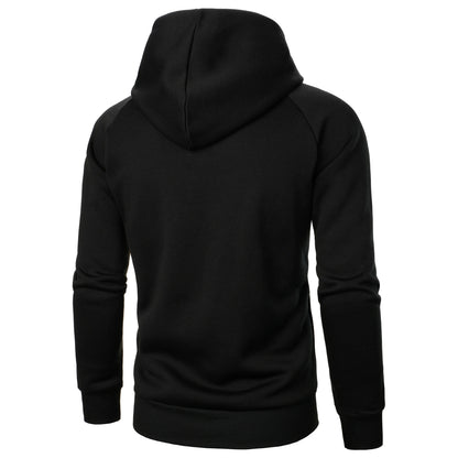 Men's Knitted Zip Up Patch Pocket Hoodie