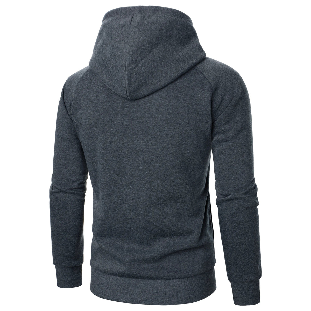 Men's Knitted Zip Up Patch Pocket Hoodie