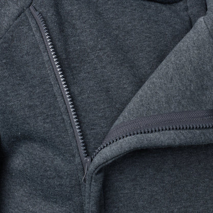 Men's Knitted Zip Up Patch Pocket Hoodie