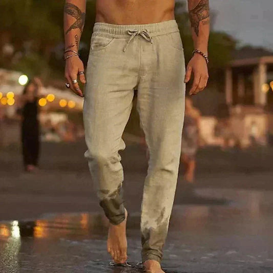 Men's Khaki Lightweight Trousers in Khaki