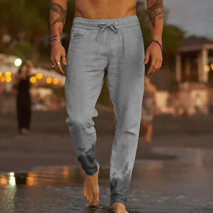 Men's Khaki Lightweight Trousers in Gray