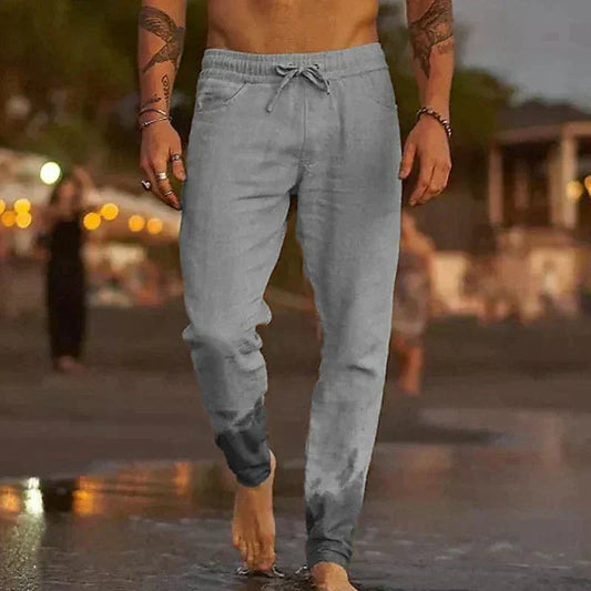 Men's Khaki Lightweight Trousers in Gray