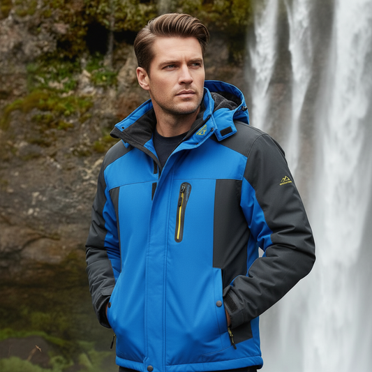 Men's Blue Casual Winter Coat