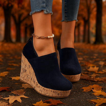 Women's Wedge Heel Slip On Casual Loafers