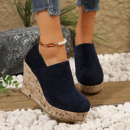 Women's Wedge Heel Slip On Casual Loafers