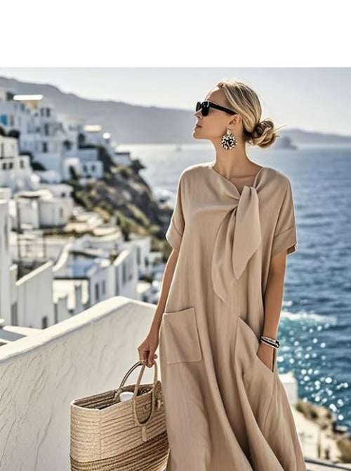 Women's Short Sleeve Boho Maxi Dress view 2