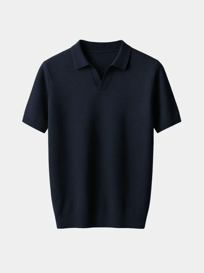 Men's Short Sleeve Polo Shirt in Dark Blue