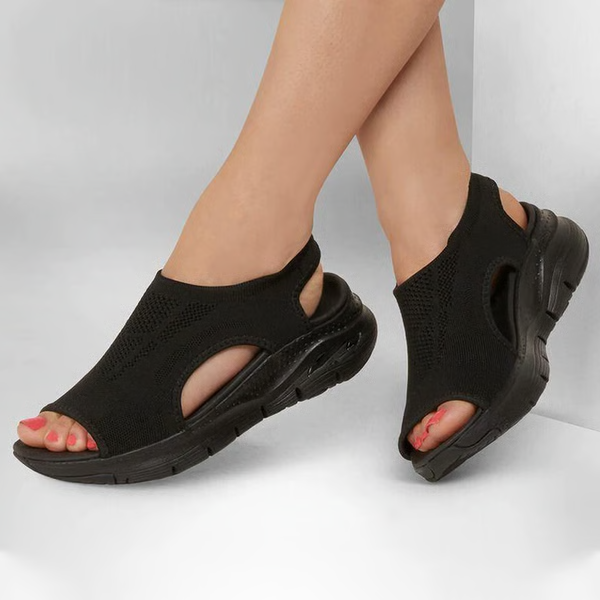 Women's Slingback Outdoor Sandals for the Gym in Black