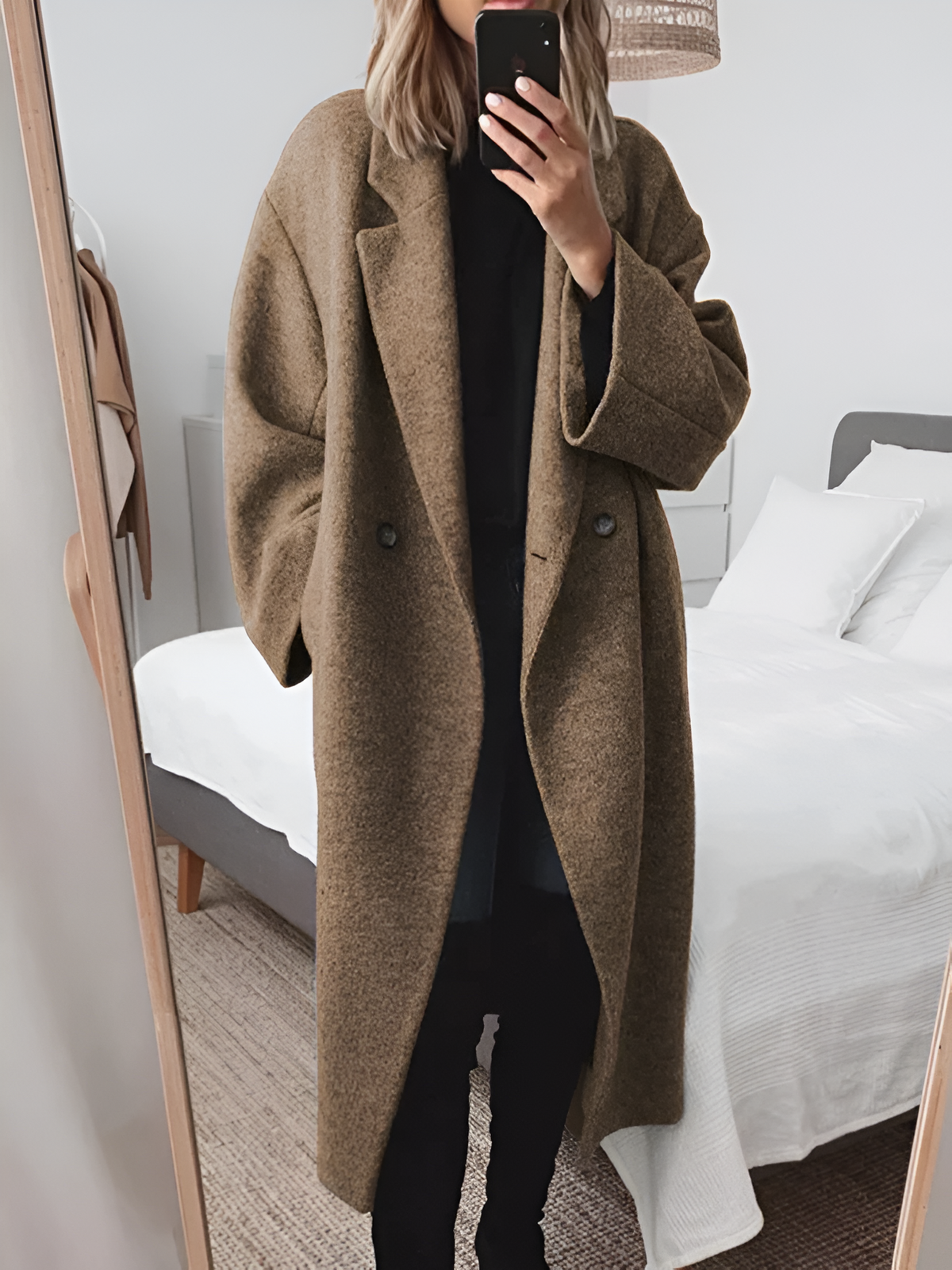 Women's Oversized Double Breasted Overcoat view 2