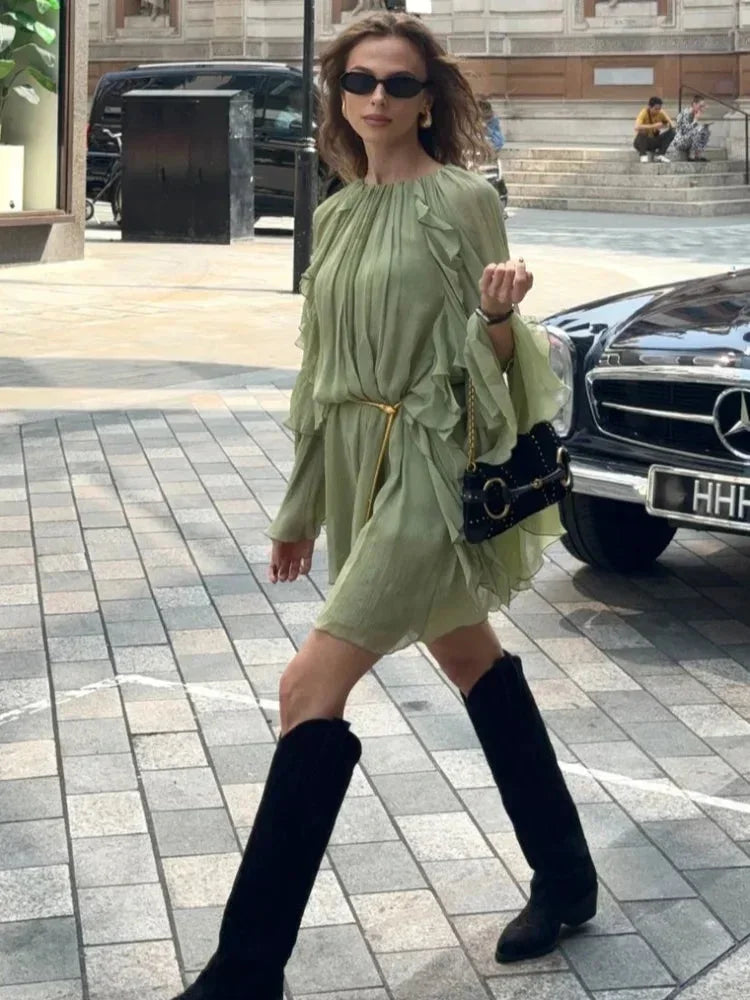 Women's Long Sleeve Party Mini Dress