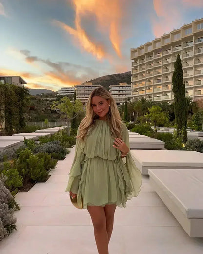 Women's Long Sleeve Party Mini Dress