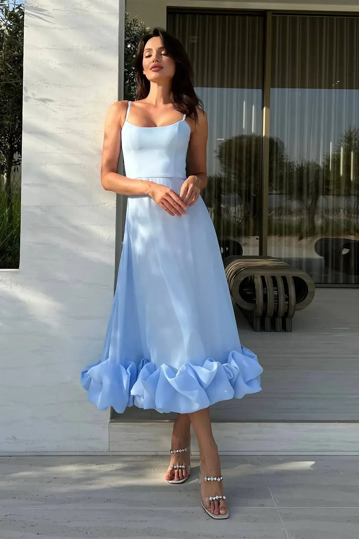 Women's Ruffle Midi Dress view 3