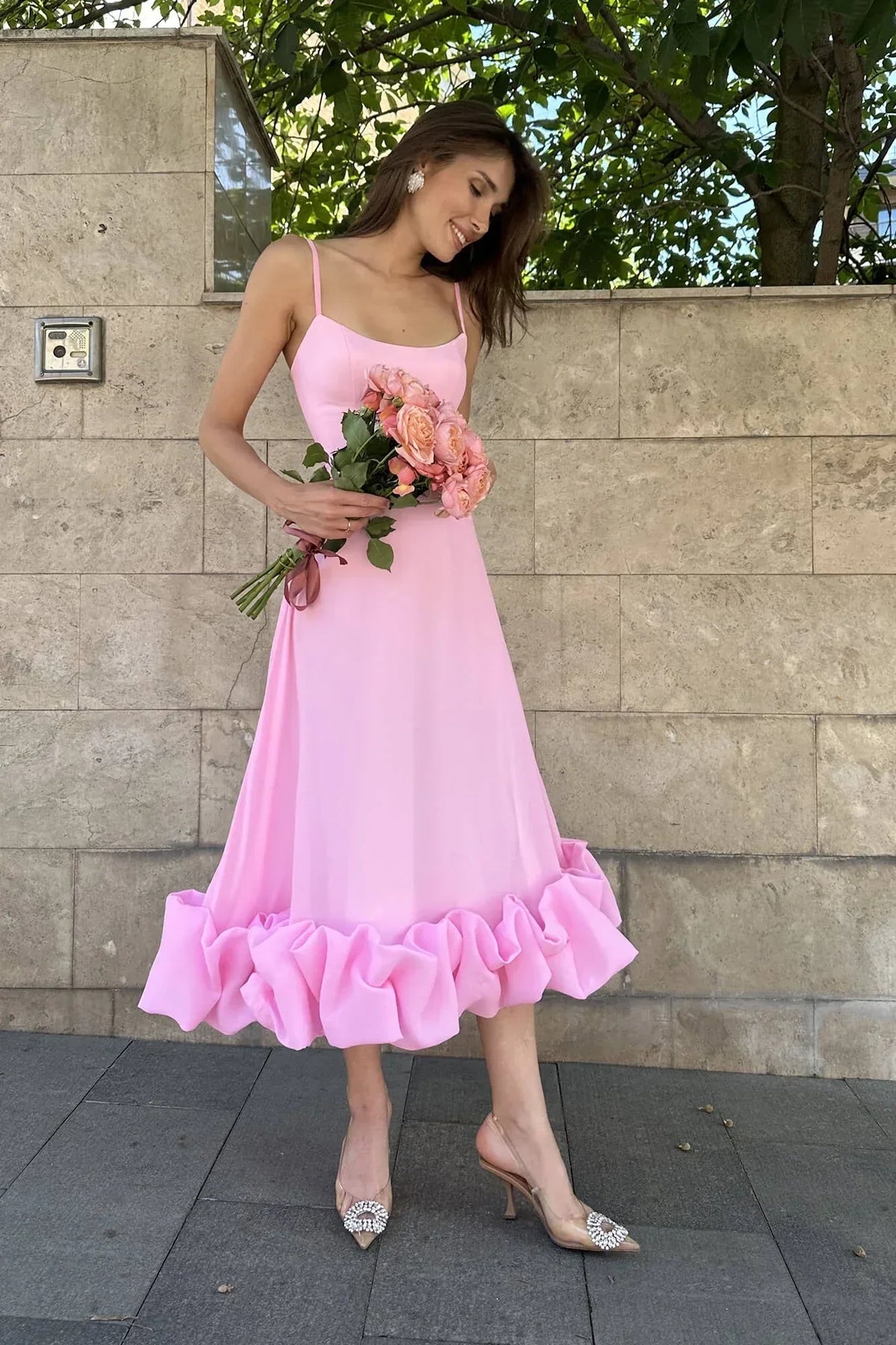 Women's Ruffle Midi Dress view 6