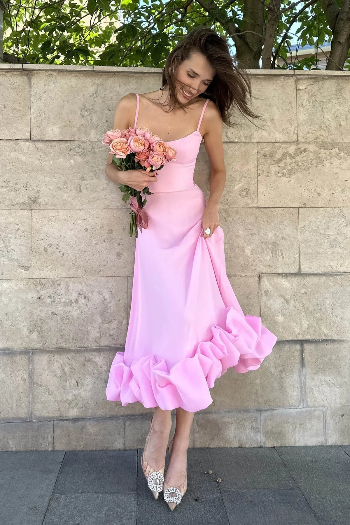 Women's Ruffle Midi Dress view 7
