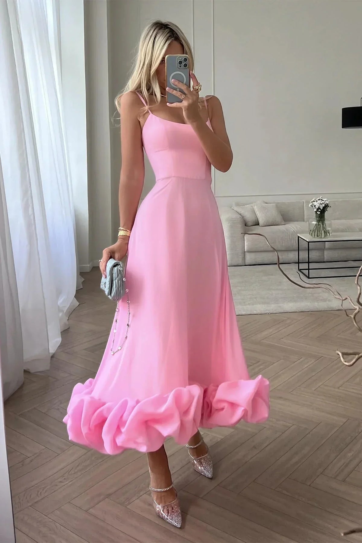 Women's Ruffle Midi Dress view 5