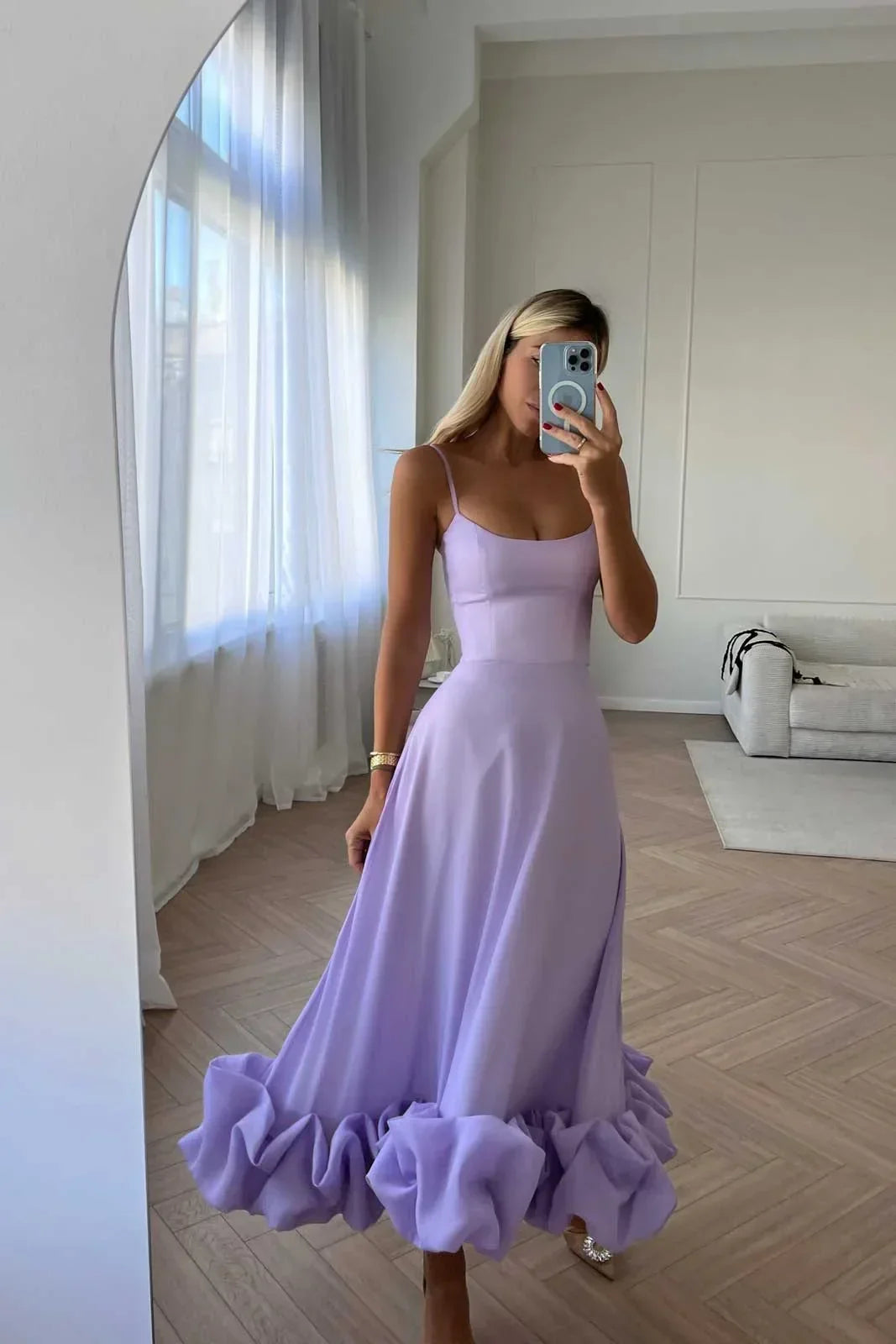 Women's Ruffle Midi Dress view 8