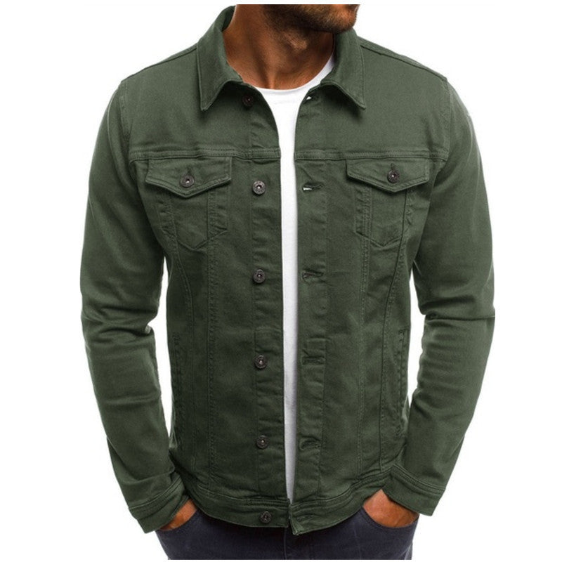 Men's Collared Button Front Chest Pocket Overshirt