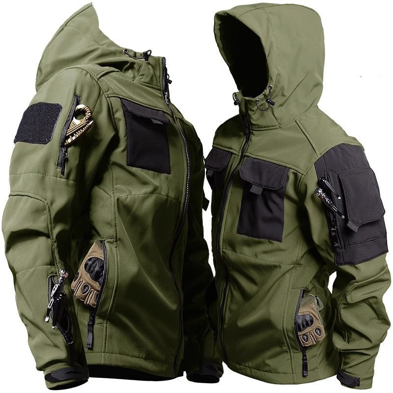 Men's Waterproof Winter Coat in Green