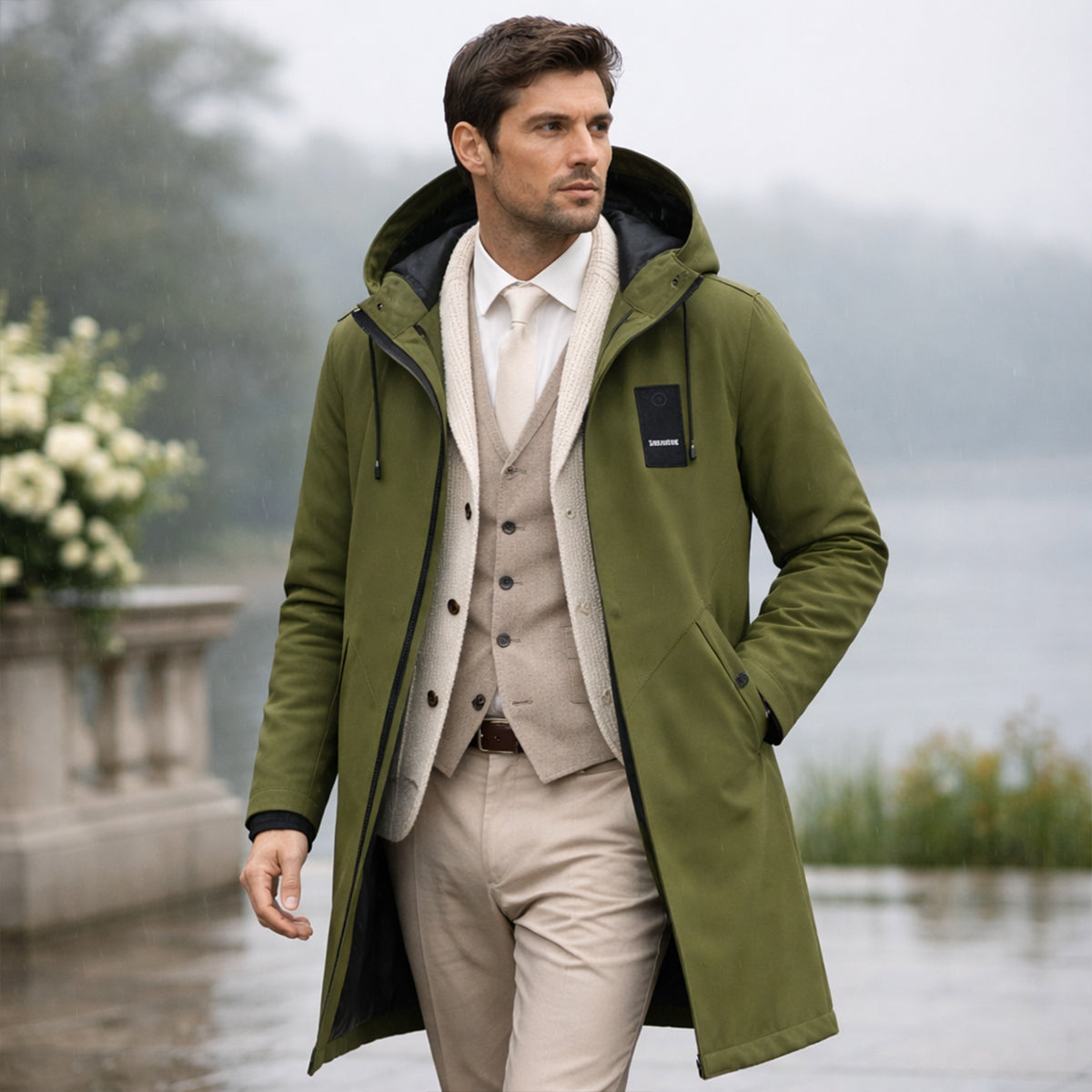 Men's Hooded Waterproof Winter Coat