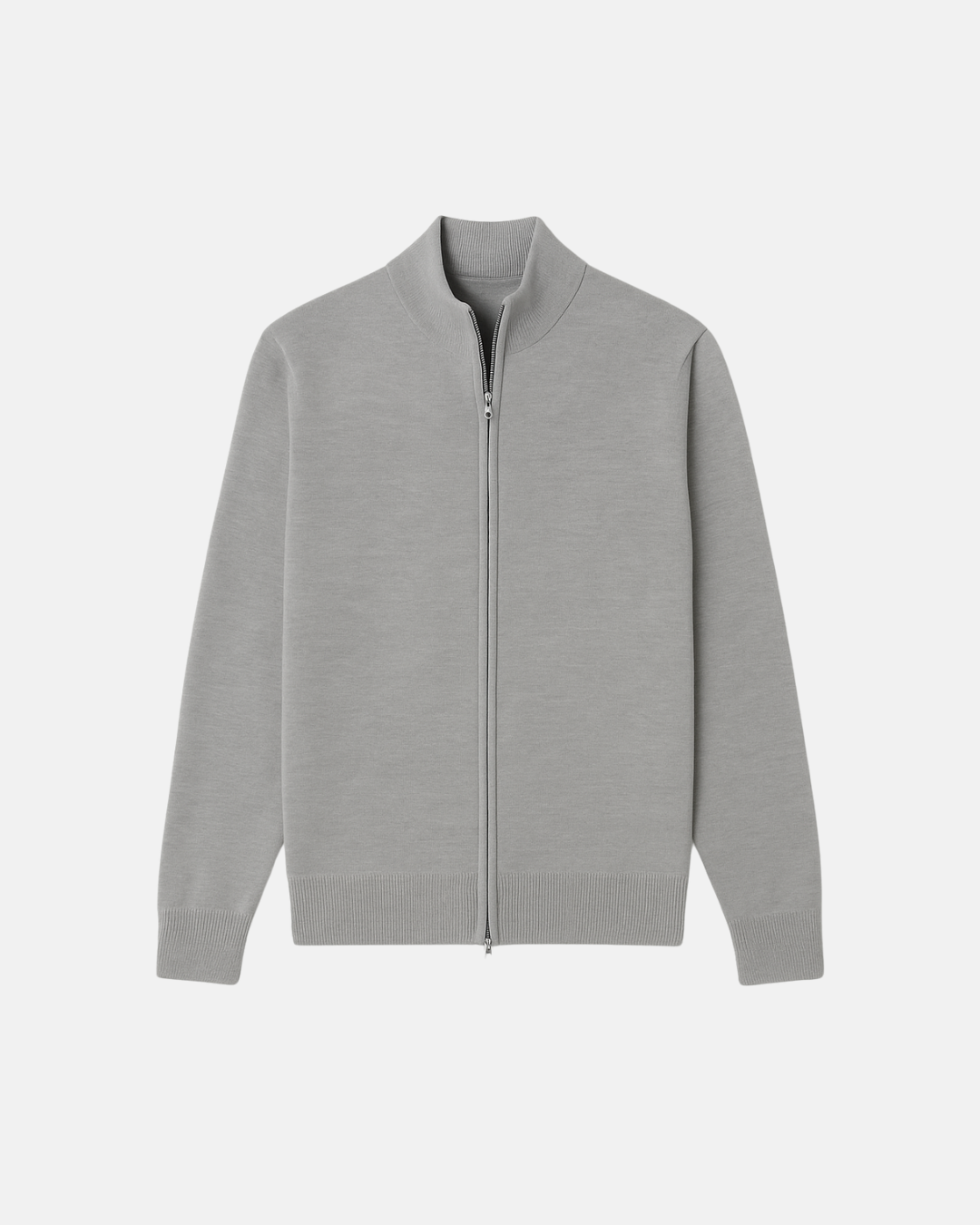 Men's Grey Zip Up Cardigan