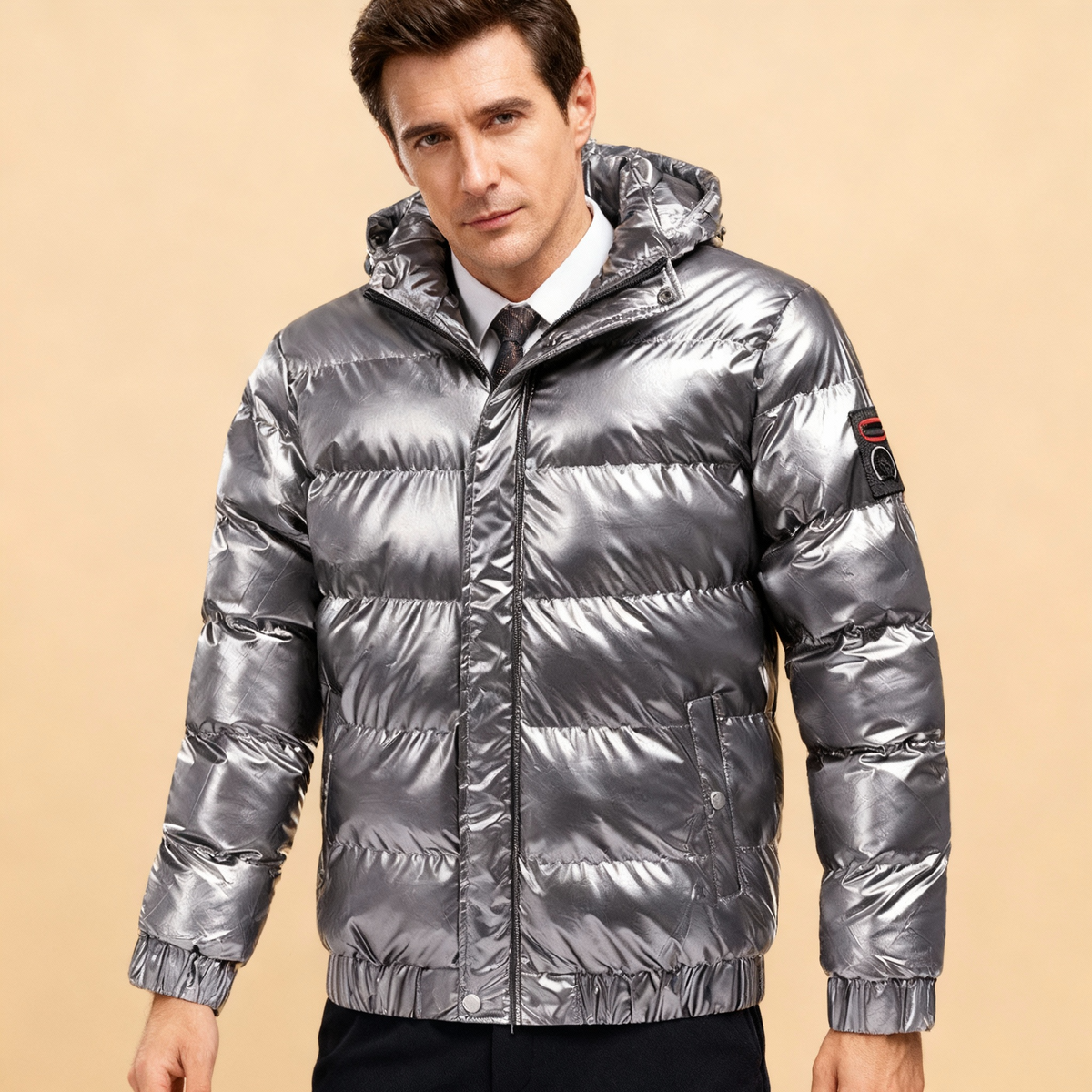 Men's Quilted Windproof Puffer Jacket view 8