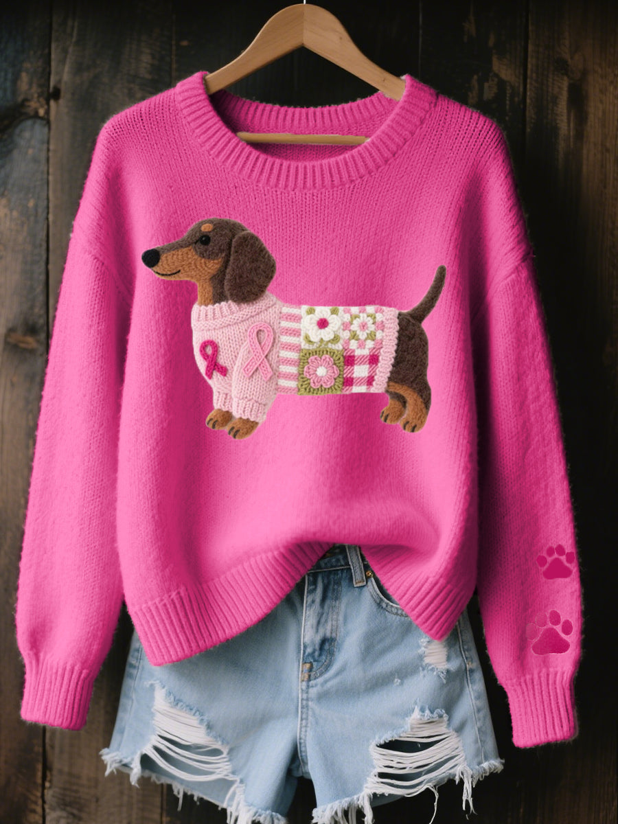 Women's Patchwork Knitted Jumper view 2