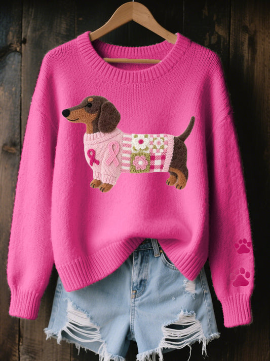 Women's Patchwork Knitted Jumper view 2