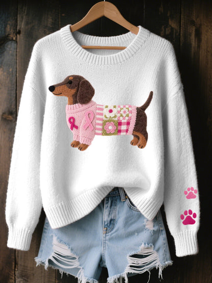 Women's Patchwork Knitted Jumper view 3