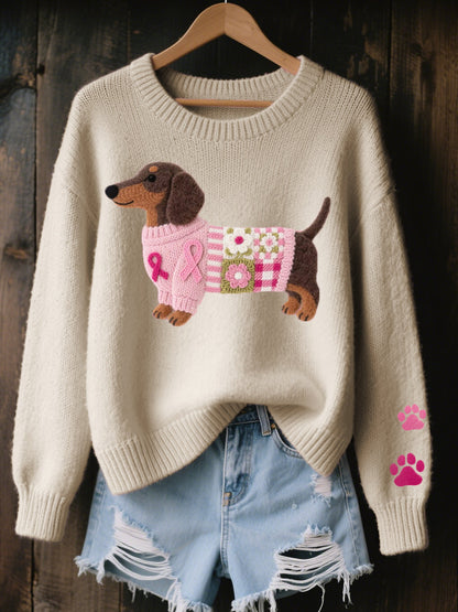Women's Patchwork Knitted Jumper view 5