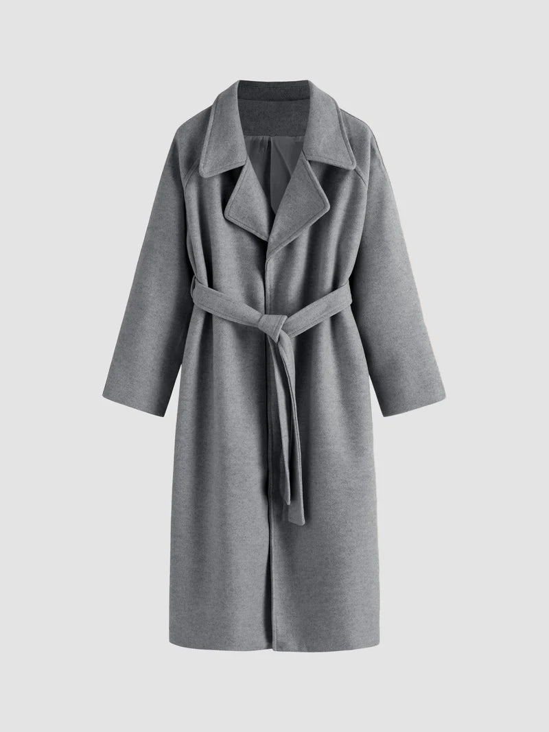 Women's Tie Waist Belted Overcoat view 6